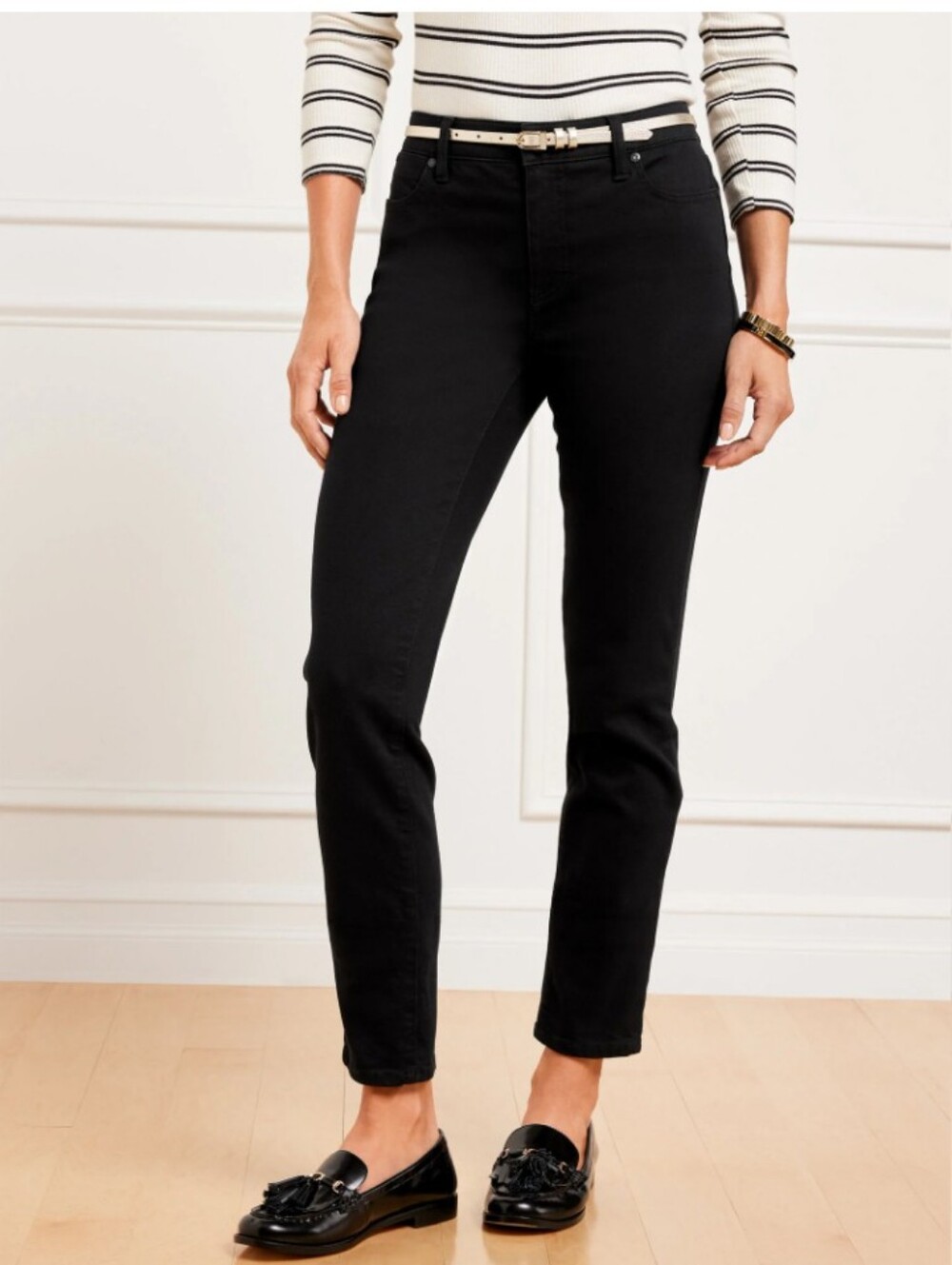 Talbots Signature Ankle Five Pocket Stretch Twill Pant Black Size 6/28